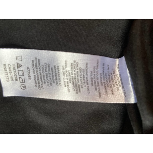 Ann Taylor Woman’s skirt size 12 black with green blue floral design lined FLAW - Picture 8 of 12